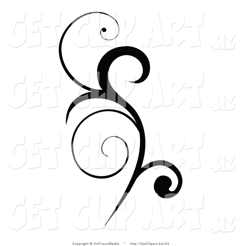 Black Scroll Design Clip Art Free