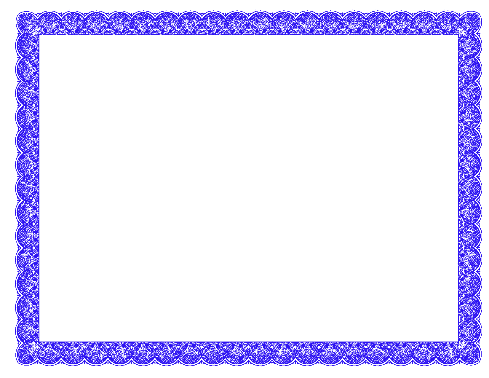 Blue Certificate Border Clip Art