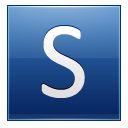 Blue Letter S Icon
