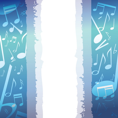 Blue Music Note Background Designs