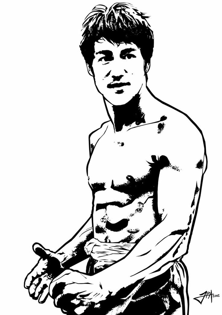 Bruce Lee Black and White Art