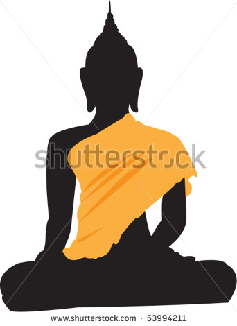 Buddha Statue Sitting Vector Art