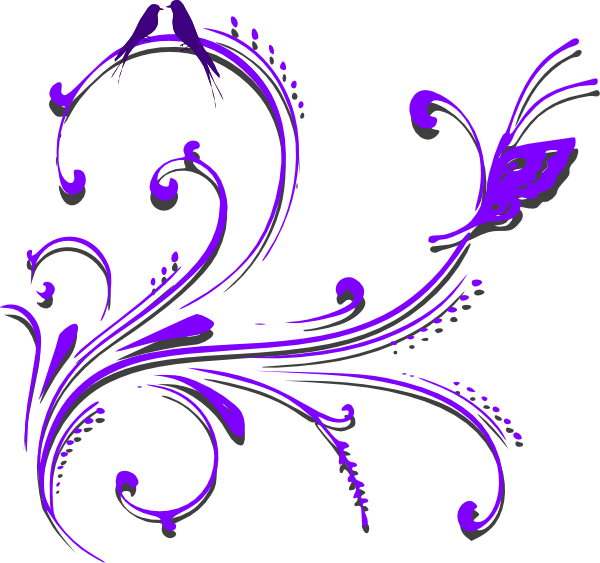 Butterfly Scroll Clip Art