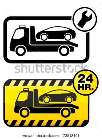 Car Towing Tow Truck Vector Art