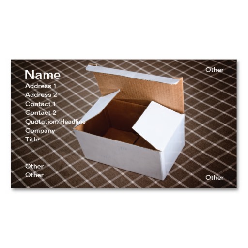 Cardboard Box Business Card Cardboard Box Business Card