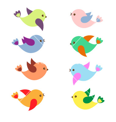 Cartoon Spring Birds