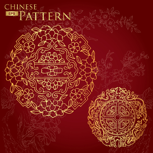 Chinese Flower Pattern Vector