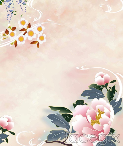 Chinese Peony Flower Painting