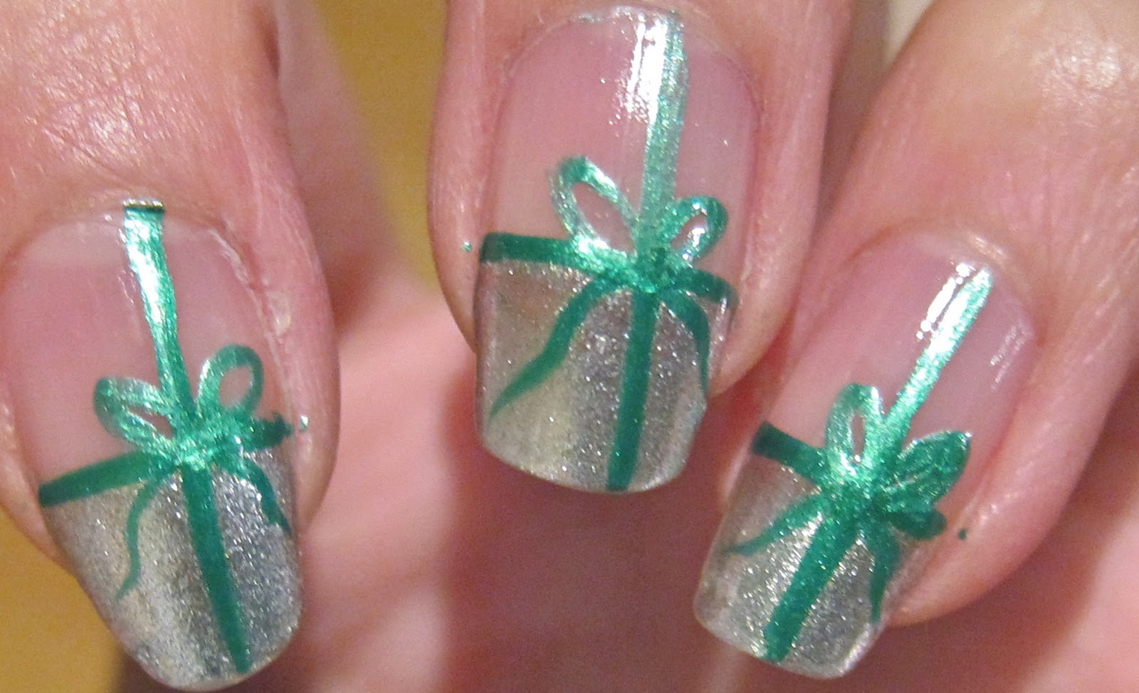 Christmas Present Nail Design