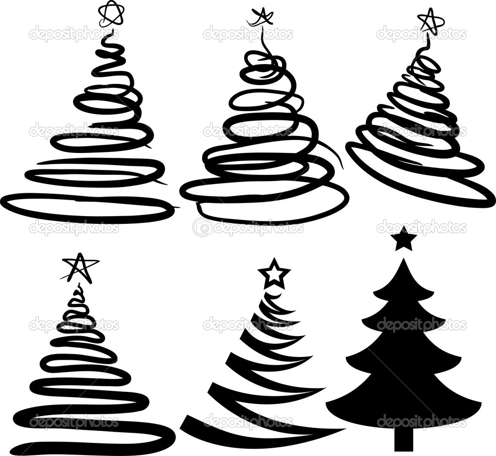 Christmas Tree Outline Vector