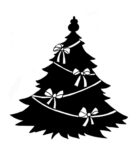 Christmas Tree Silhouette Clip Art