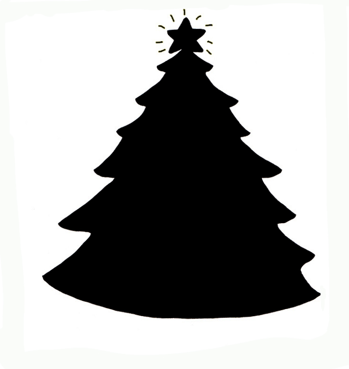 Christmas Tree Silhouette Clip Art