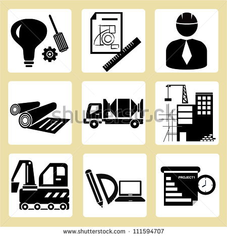 Civil Engineering Management Icon Civil Engineering Management Icon