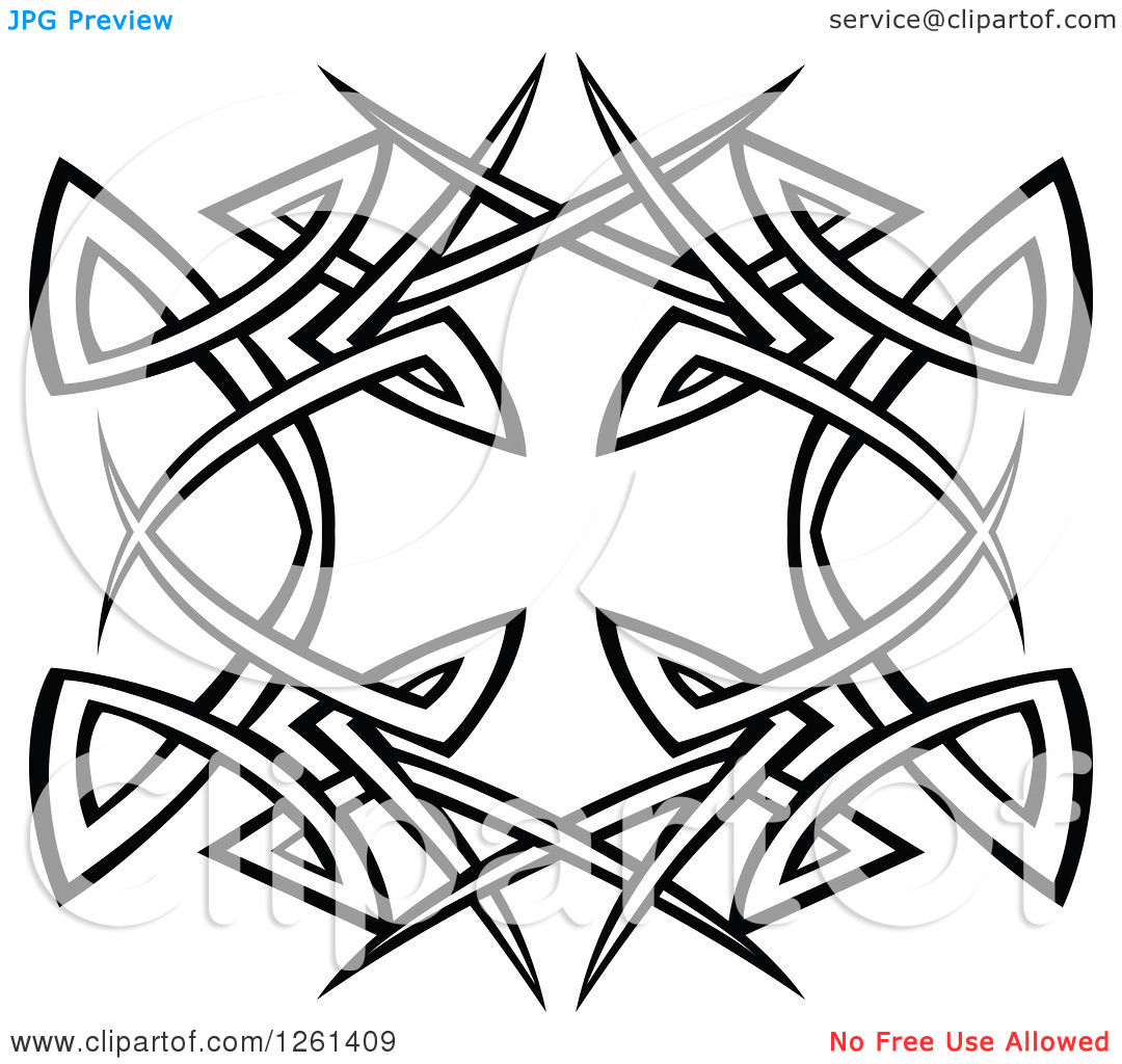 Clip Art Black and White Tribal Designs