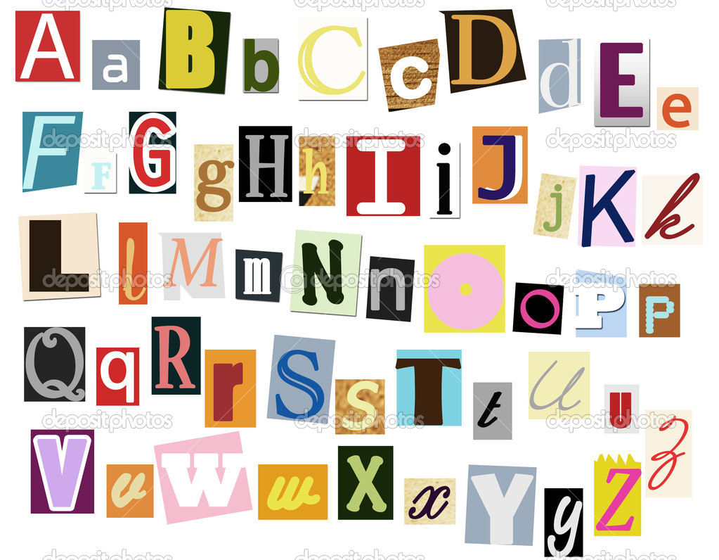 Colorful Cut Out Alphabet Letters
