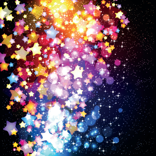 Colorful Glitter Backgrounds with Stars