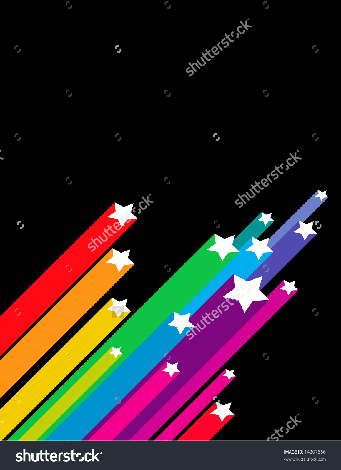 Colorful Shooting Stars