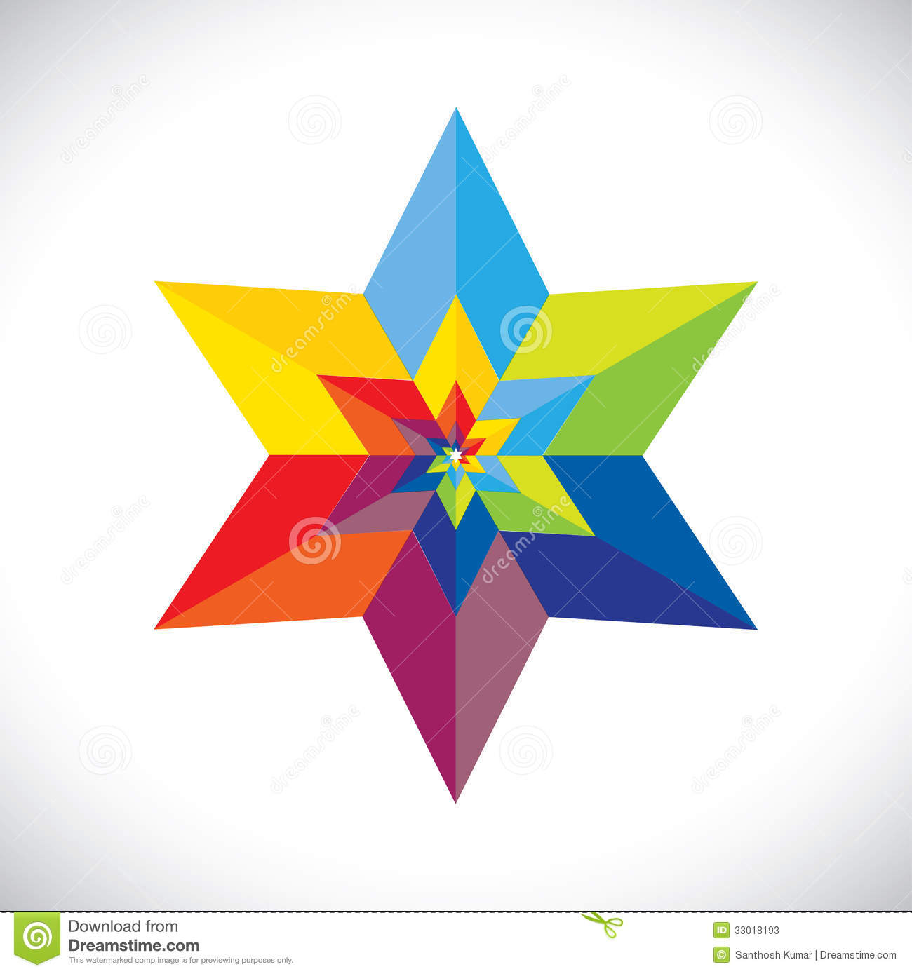 Colorful Star Shape Illustration