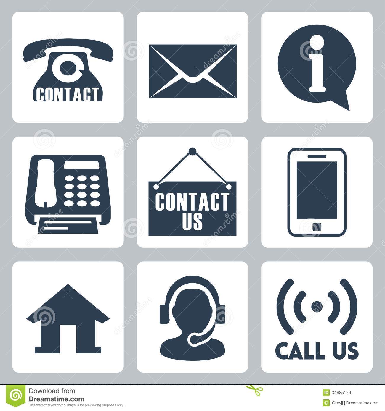 Contact Icons Vector