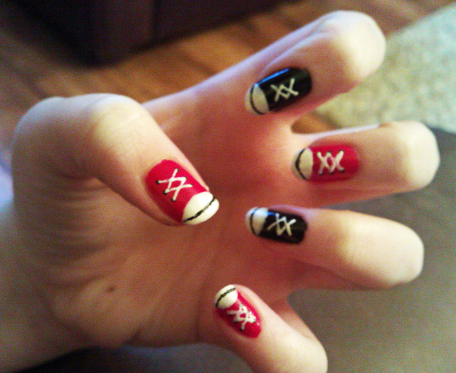 Converse Nail Art Design Converse Nail Art Design