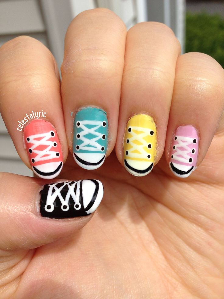 5 Converse Nail Design Images