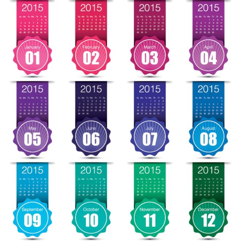 Creative Vector 2015 Calendar