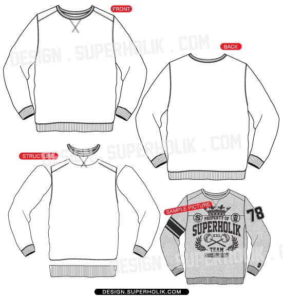 Crewneck Sweatshirt Template