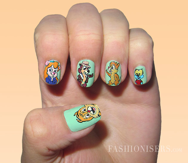 9 Cartoon Nail Art Designs Images