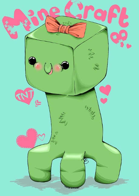 Cute Minecraft Creeper as Pony