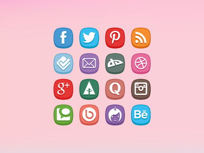 Cute Social Media Icons