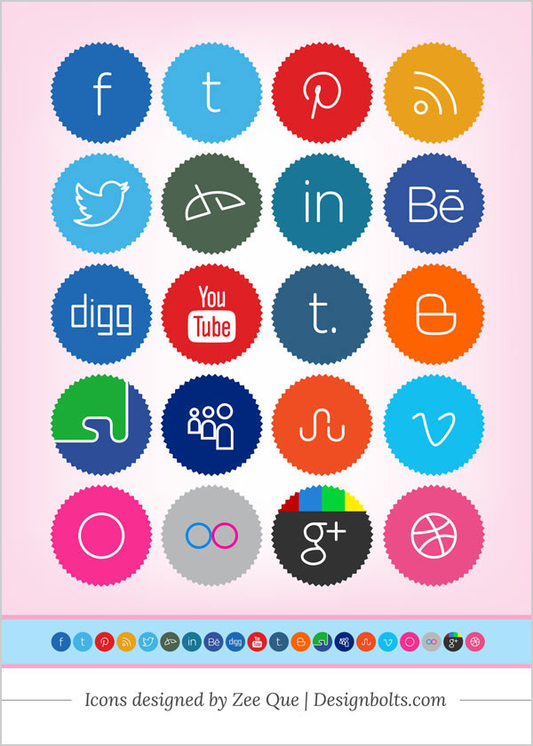 Cute Social Media Icons