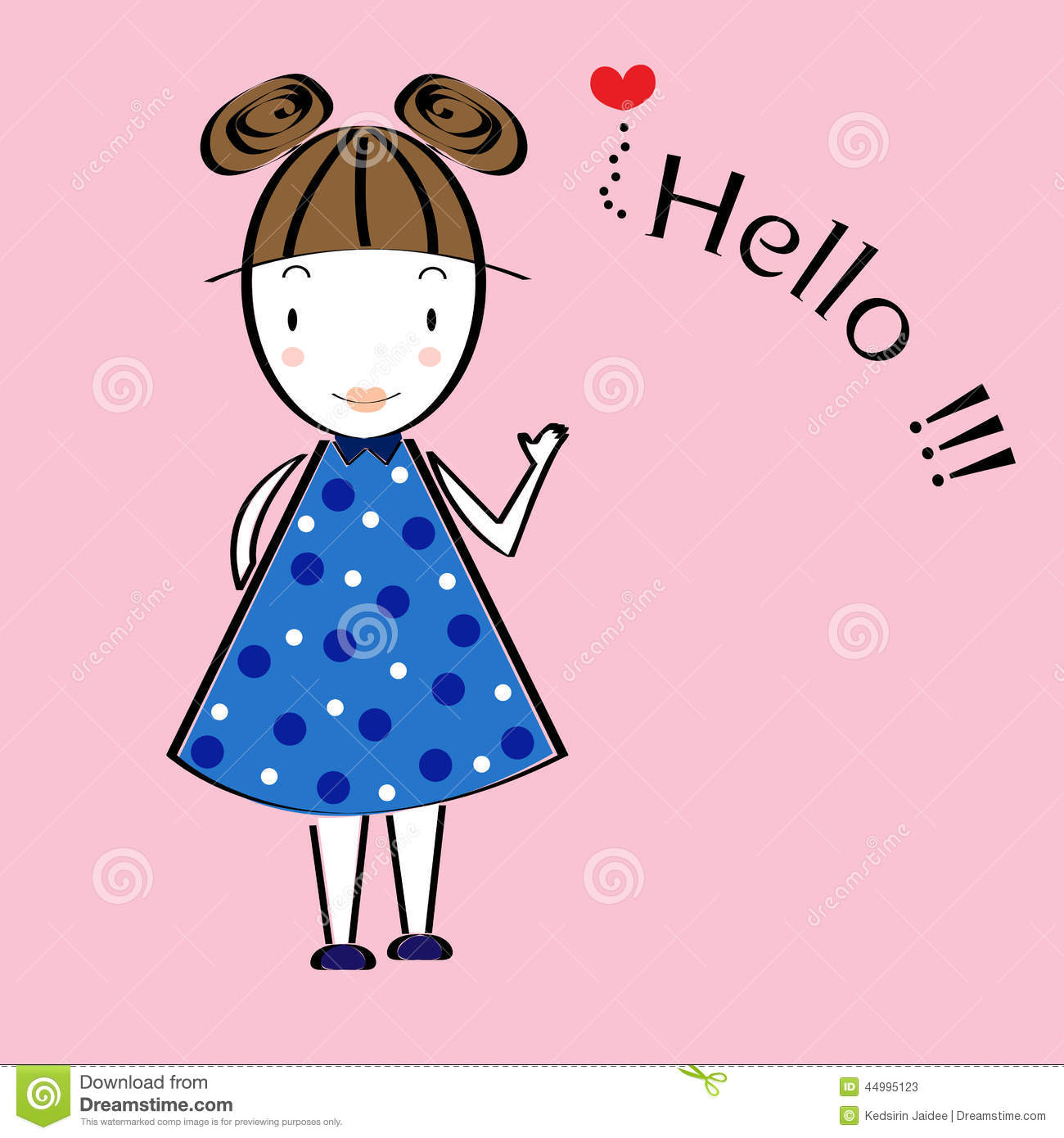 Cute Woman Vector Illustration