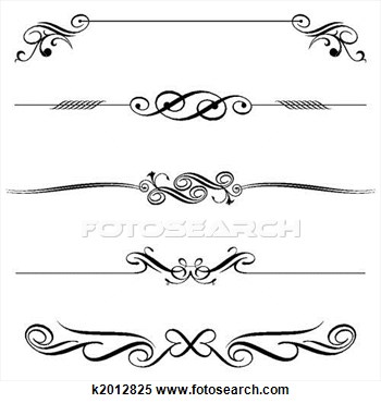 Decorative Horizontal Line Clip Art