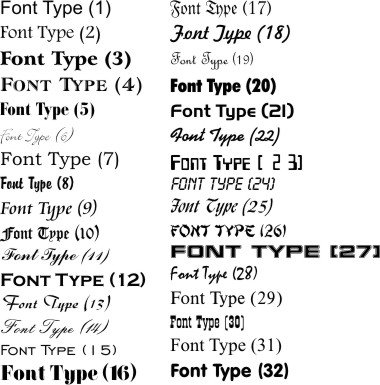 Different Fonts