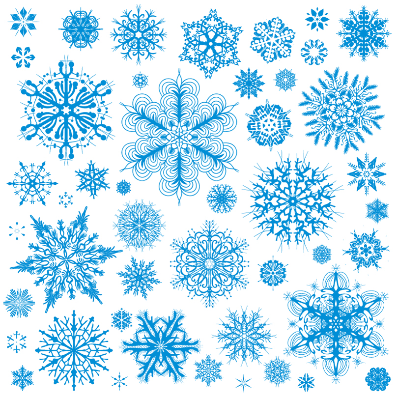 Different Snow Flakes Patterns