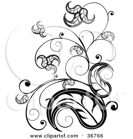 Elegant Black and White Clip Art