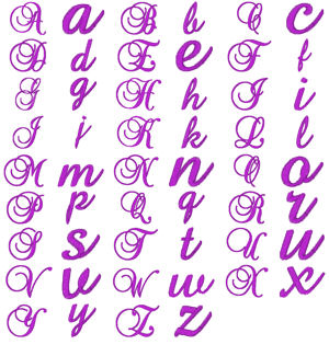 Fancy Lower Case Alphabet Letters