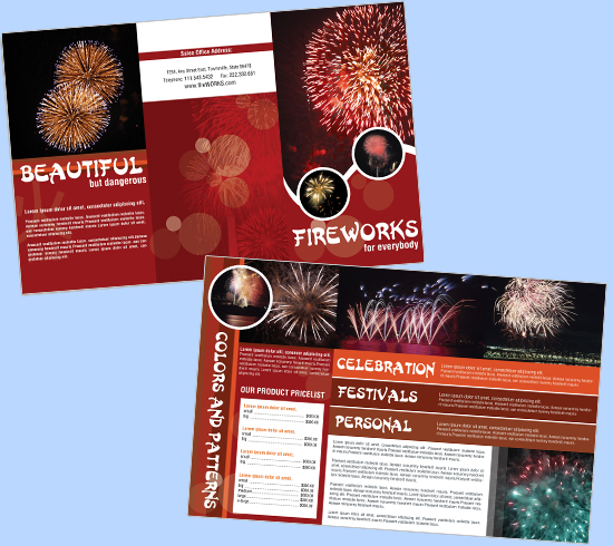 Fireworks Brochure Templates