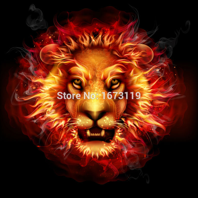 Flame Lion Tattoo Drawings