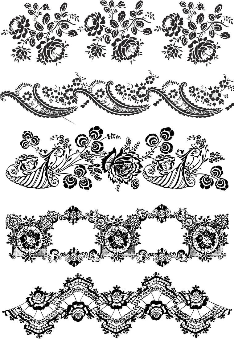 Flower Vector Ornaments