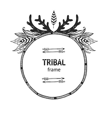 Frame Vector Tribal Arrow