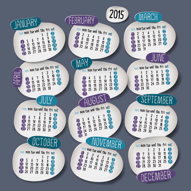 Free 2015 Monthly Calendar Template