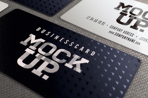 Free Business Cards PSD Mock UPS