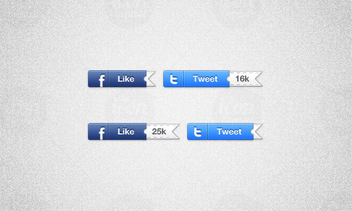 Free Facebook Like Button PSD