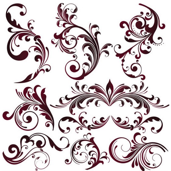 Free Flower Vector Ornaments Free Flower Vector Ornaments