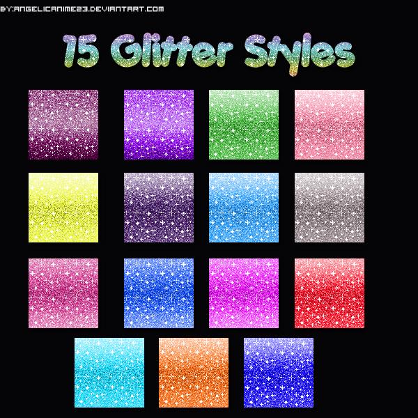 Free Glitter Photoshop Styles