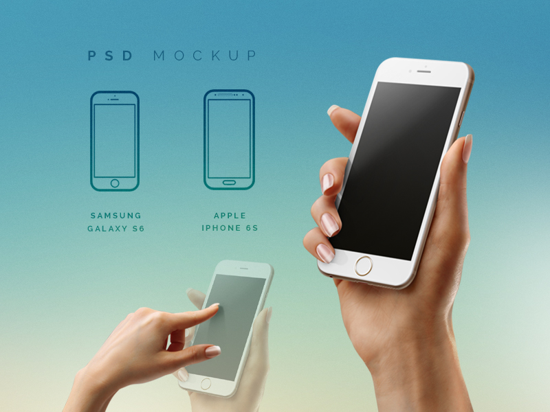 Free Hand Holding iPhone 6 Mockup