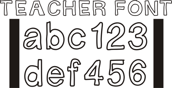 Free Outline Fonts for Teachers