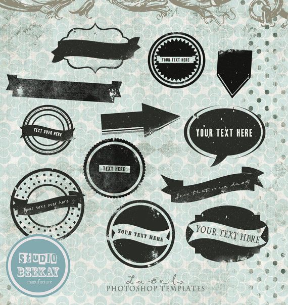 Free Photoshop Custom Shapes Label