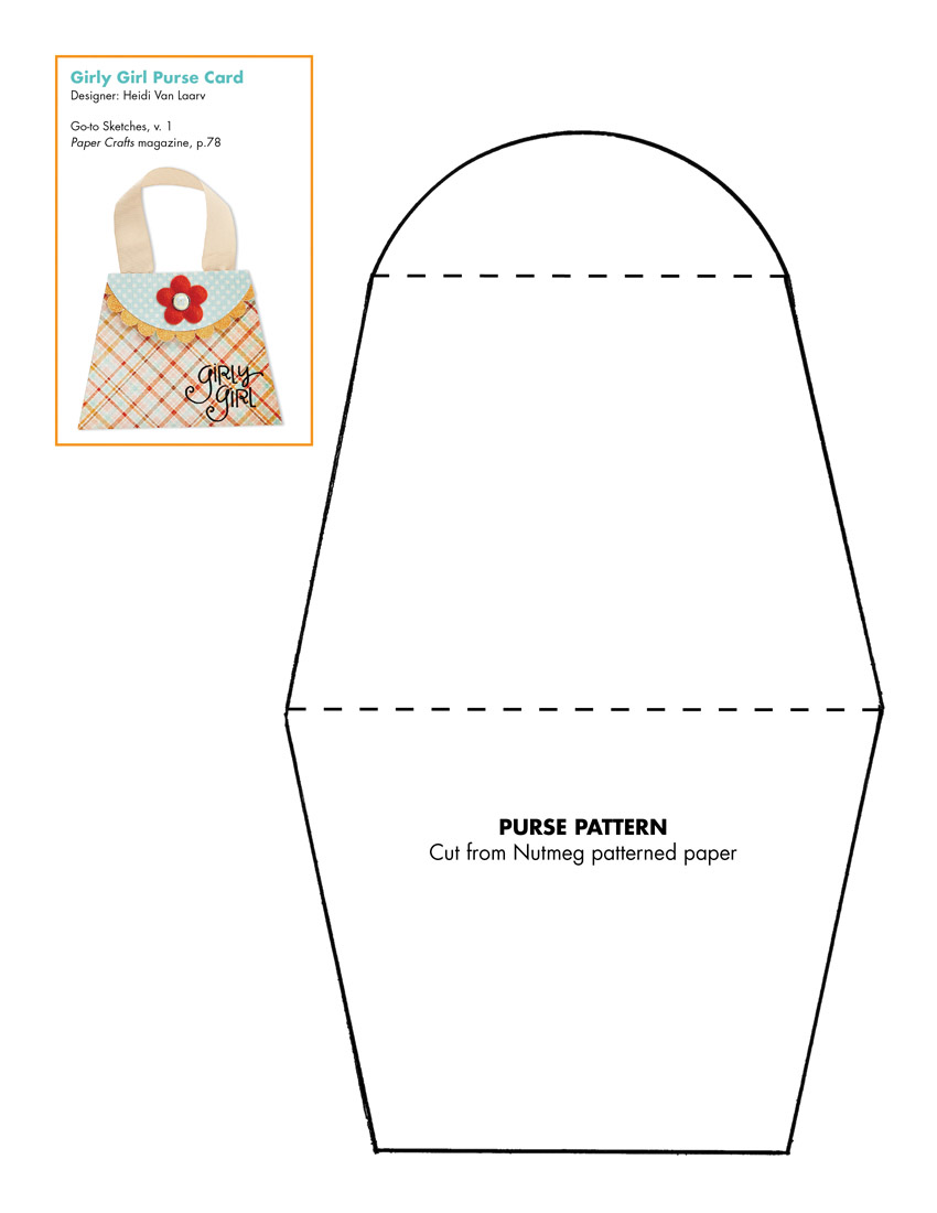 Free Printable Paper Purse Template Pattern